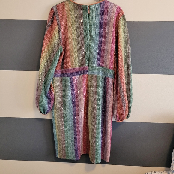 Rare Eva Mendes Cher Sequin Sheath Dress "Over the Rainbow" Women's Size XL - Picture 8 of 16